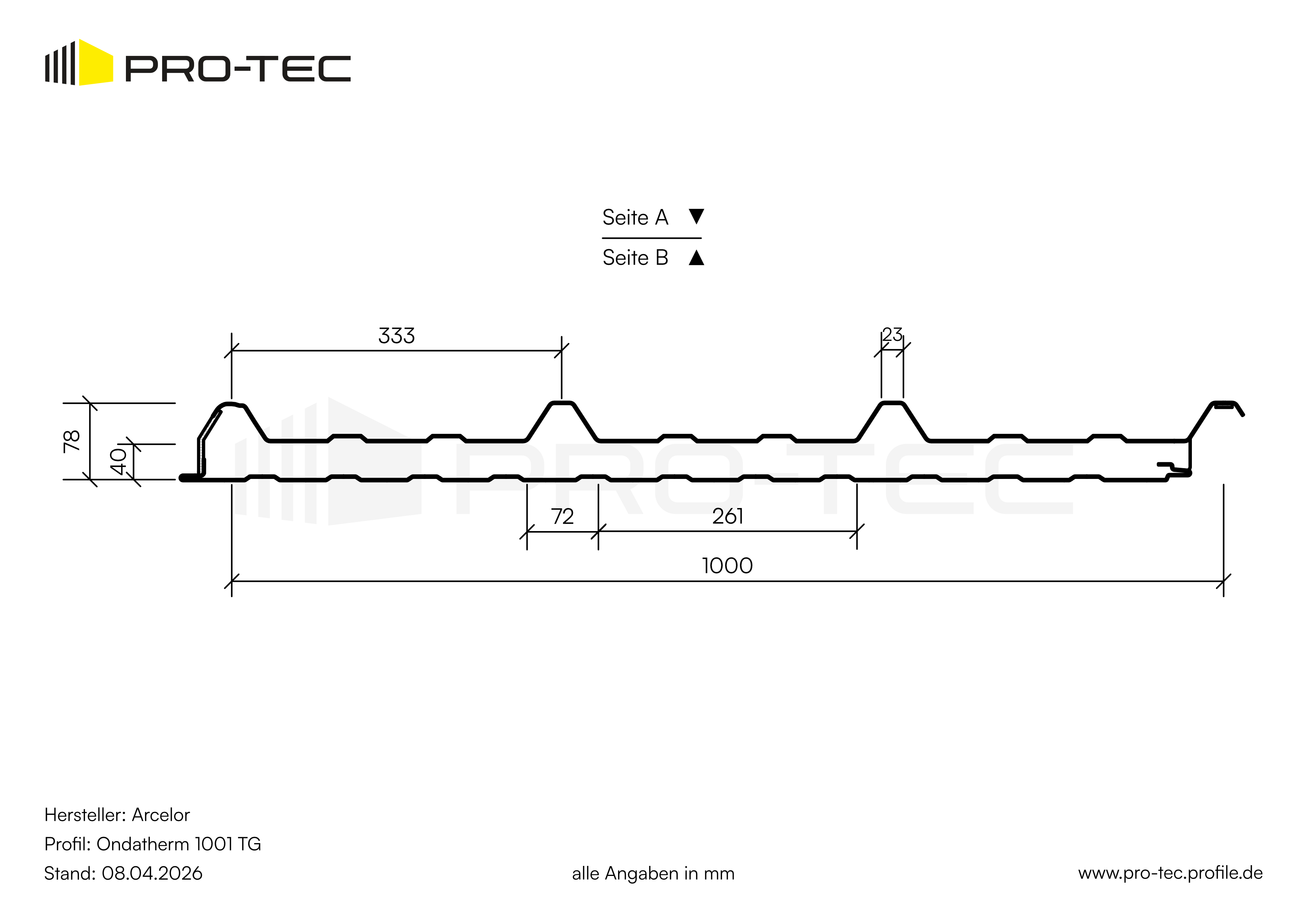 Dach-Sandwichpaneel 40 mm Kernstärke, RAL-Farbton 7016 (Anthrazitgrau) - Bild 4