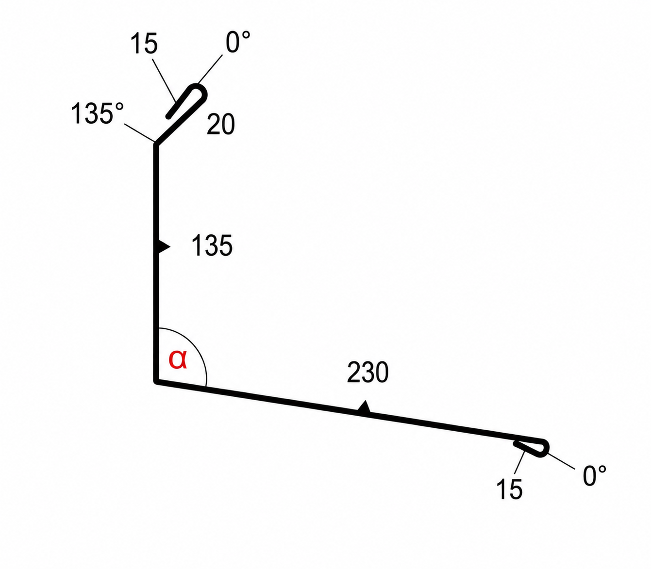 Universal-Wandanschlussblech für Profile & Paneele
