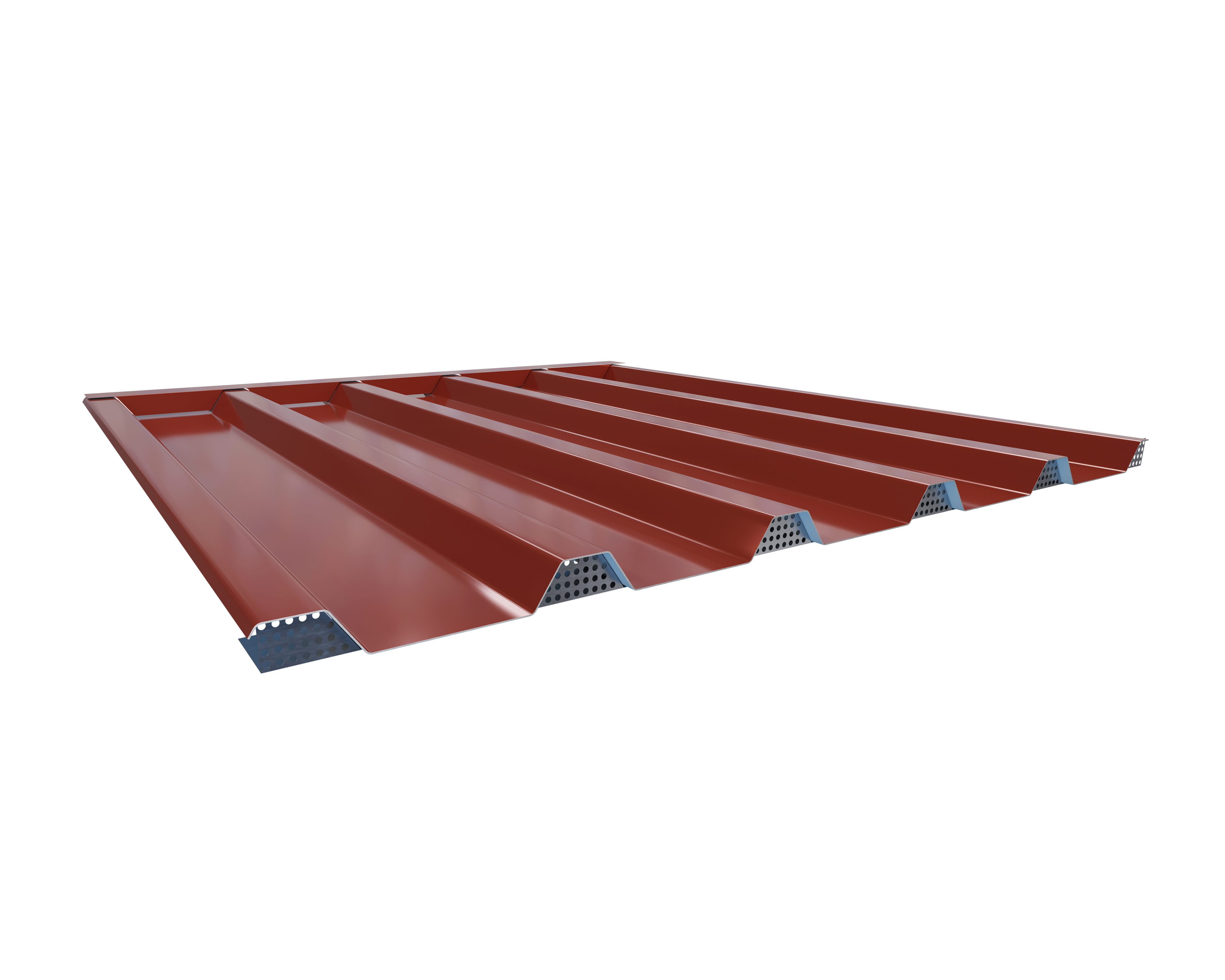 Trapezblech 35/207 RAL 8012 mit Zahnblech